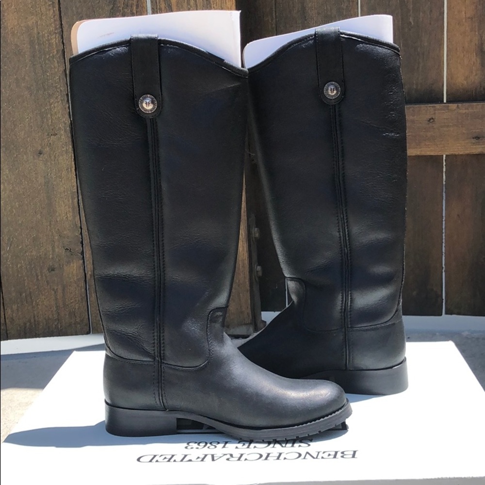Frye Melissa button shearling boots
